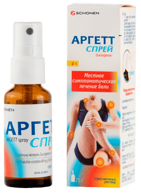 спрей аргетт местное лечение боли